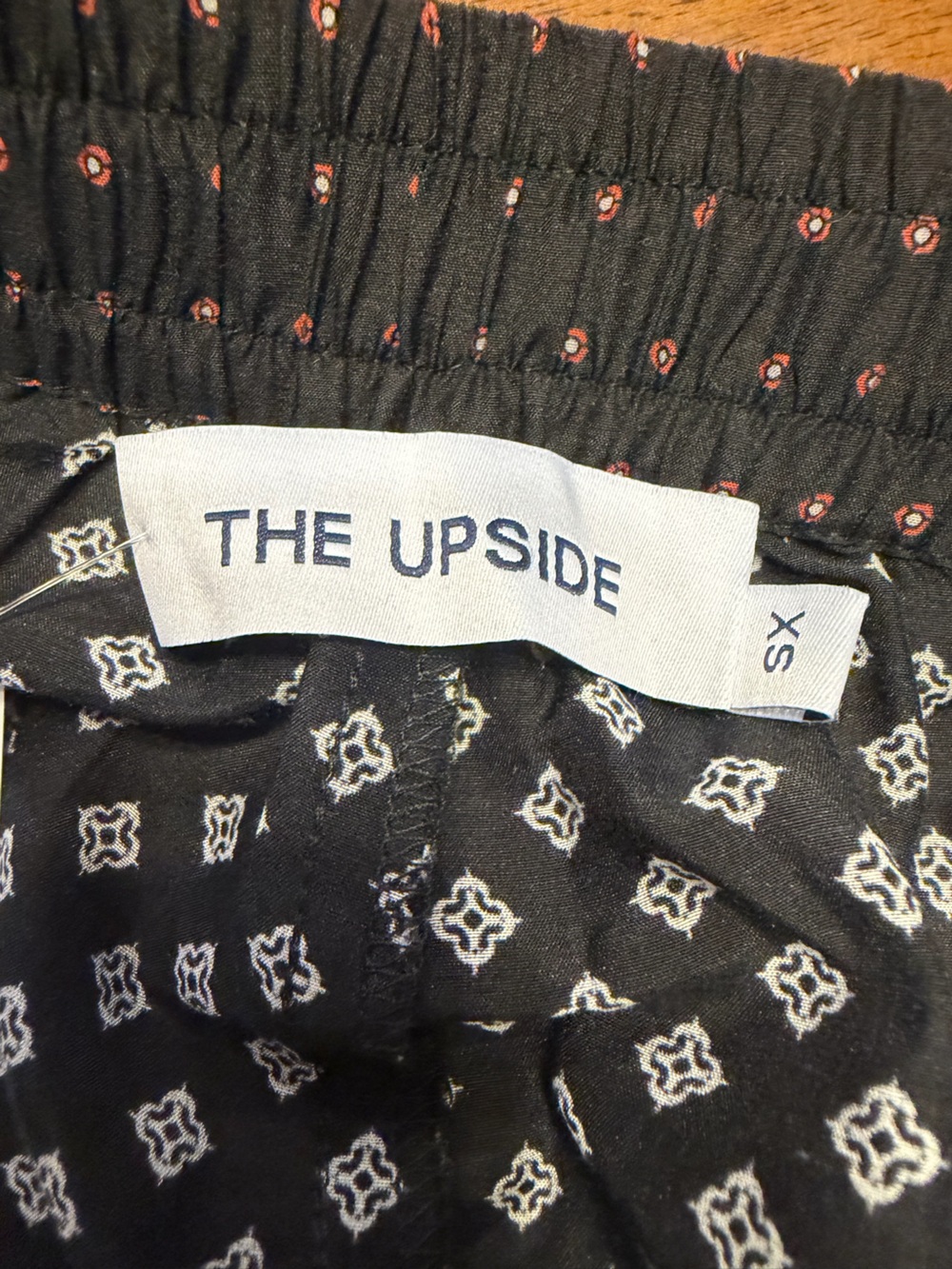 The Upside Spellbound Black Jogger Pants with White Geometric Print Size XS - Picture 2 of 9